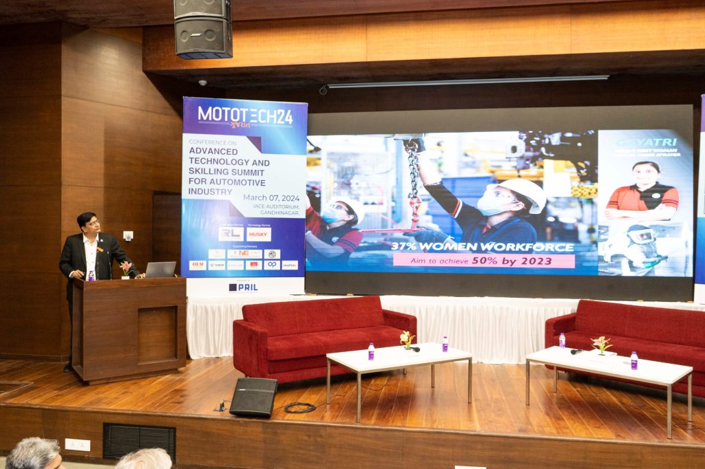 Mr. Sameer Jindal, Director, MG Motor, discussed “MG Nurture” during iACE Mototech24 Gujarat.